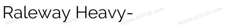 Raleway Heavy字体转换